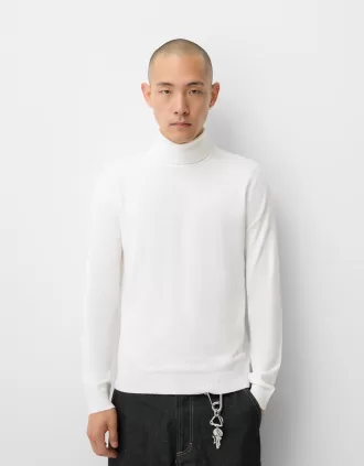 High neck knit sweater