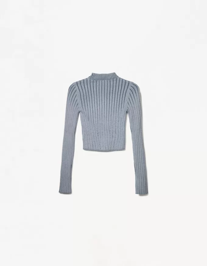 High neck ribbed sweater High neck ribbed sweater
