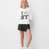 I Love New York mid-length sleeve T-shirt