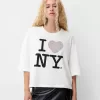I Love New York mid-length sleeve T-shirt
