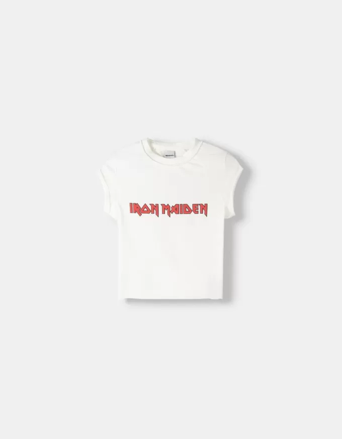 Iron Maiden cropped short sleeve T-shirt