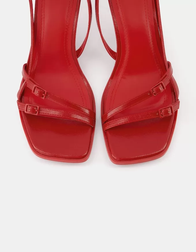 Kitten-heel sandals with buckles Kitten-heel sandals with buckles