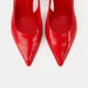 Kitten heel slingback shoes
