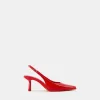 Kitten heel slingback shoes