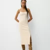 Knit midi dress with beading Knit midi dress with beading
