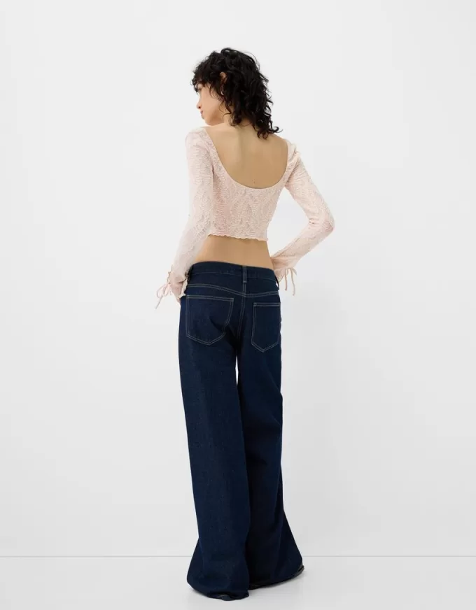 Lace T-shirt with bows Lace T-shirt with bows