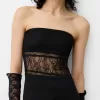 Lace bandeau neckline maxi dress Lace bandeau neckline maxi dress