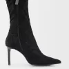 Lace high-heel knee-high boots Lace high-heel knee-high boots