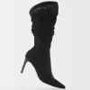 Lace high-heel knee-high boots Lace high-heel knee-high boots