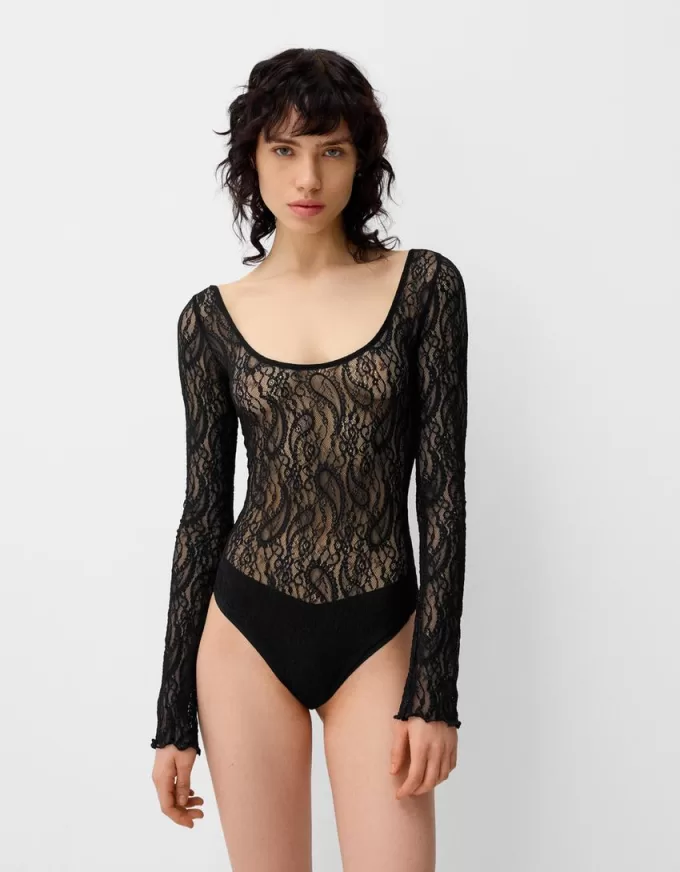 Lace long sleeve bodysuit Lace long sleeve bodysuit