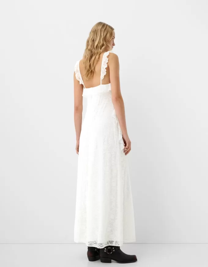 Lace midi dress with straps Lace midi dress with straps