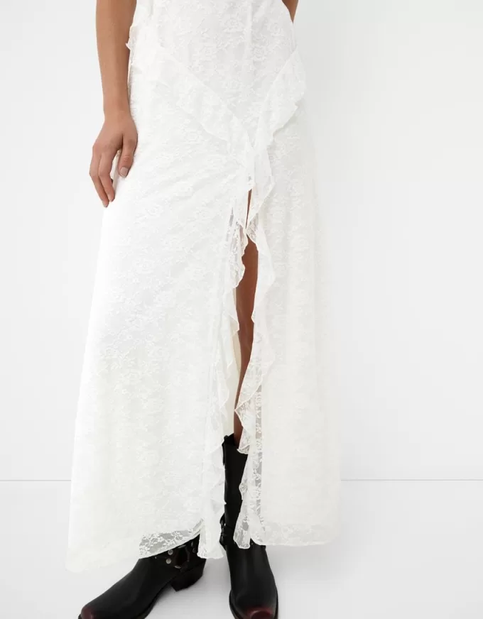 Lace midi dress with straps Lace midi dress with straps