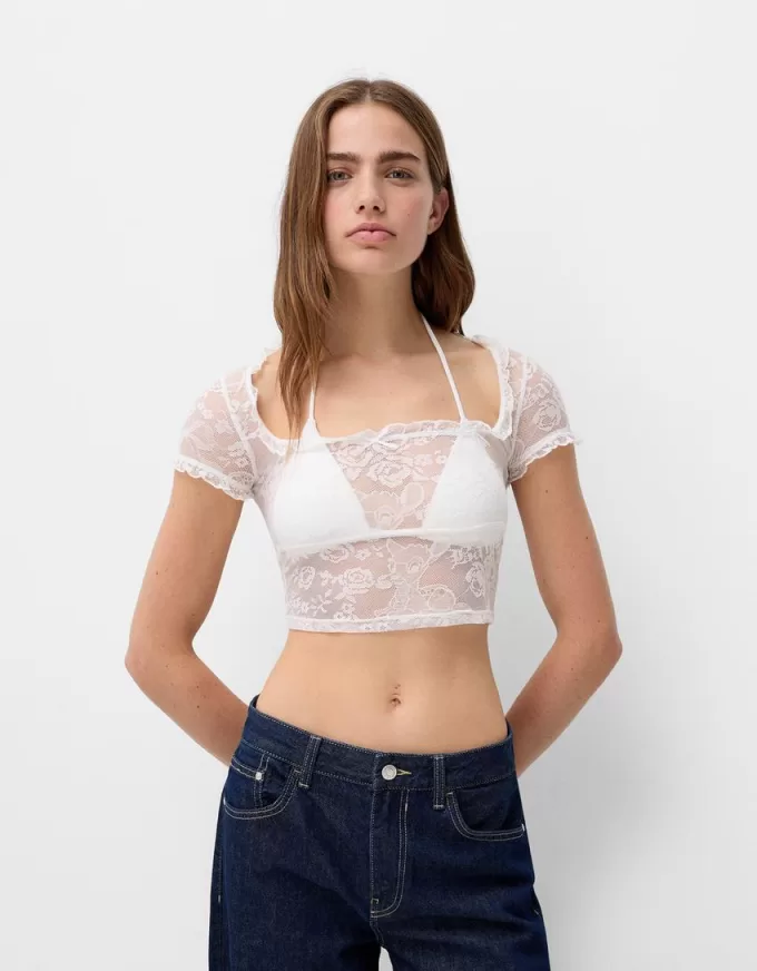 Lace short sleeve Disney Bambi T-shirt