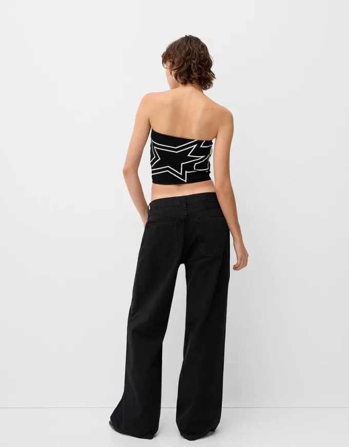 Lace-up bandeau top Lace-up bandeau top