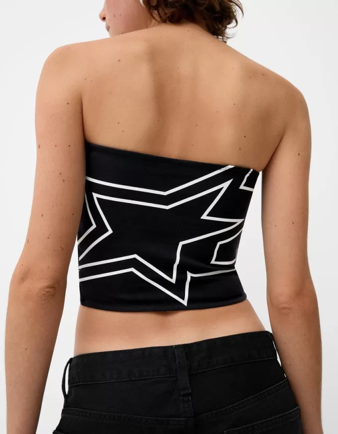 Lace-up bandeau top Lace-up bandeau top