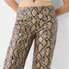 Leather effect animal print pants Leather effect animal print pants