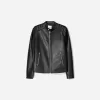 Leather effect biker jacket with zippers Leather effect biker jacket with zippers