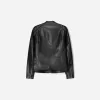 Leather effect biker jacket with zippers Leather effect biker jacket with zippers