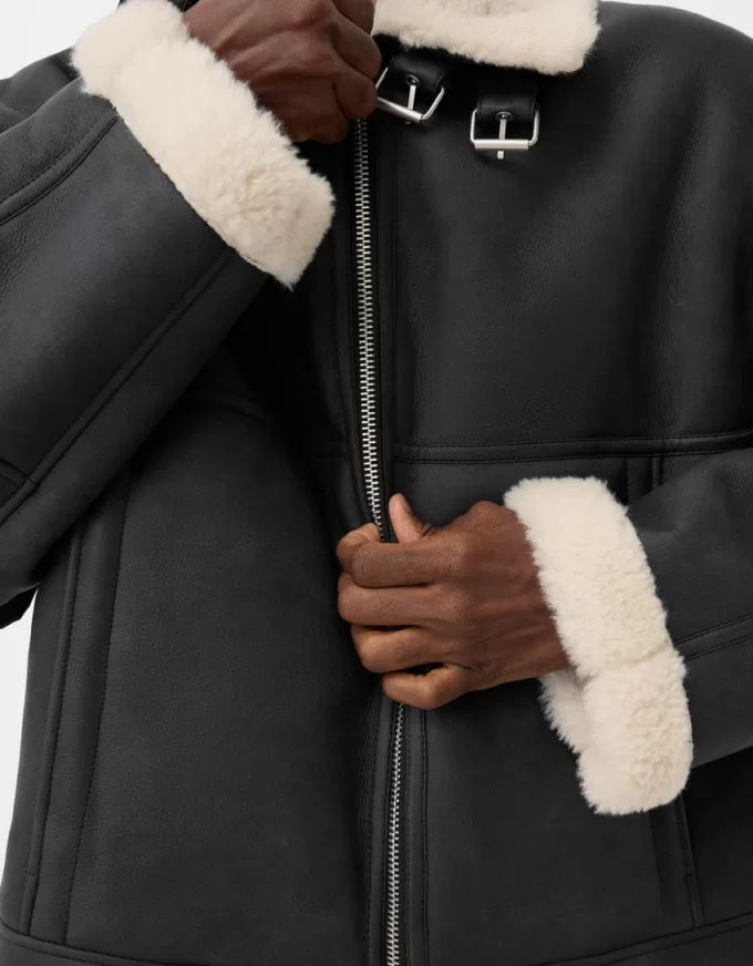 Leather effect boxy fit jacket Leather effect boxy fit jacket