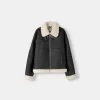 Leather effect boxy fit jacket Leather effect boxy fit jacket