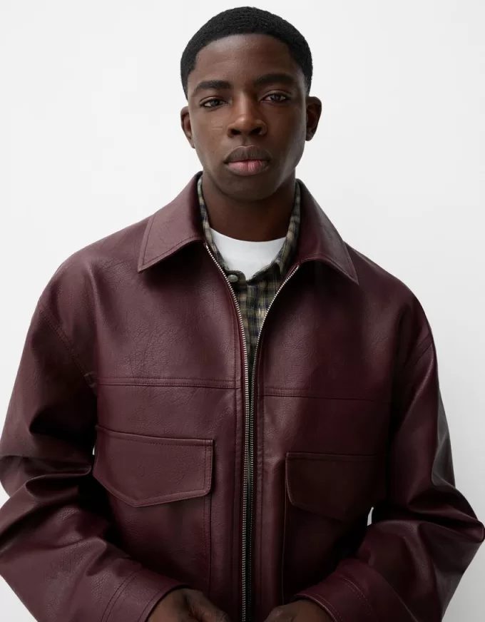 Leather effect jacket