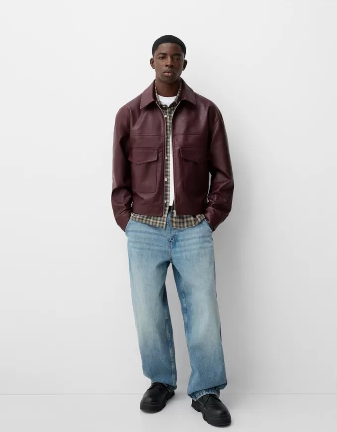 Leather effect jacket