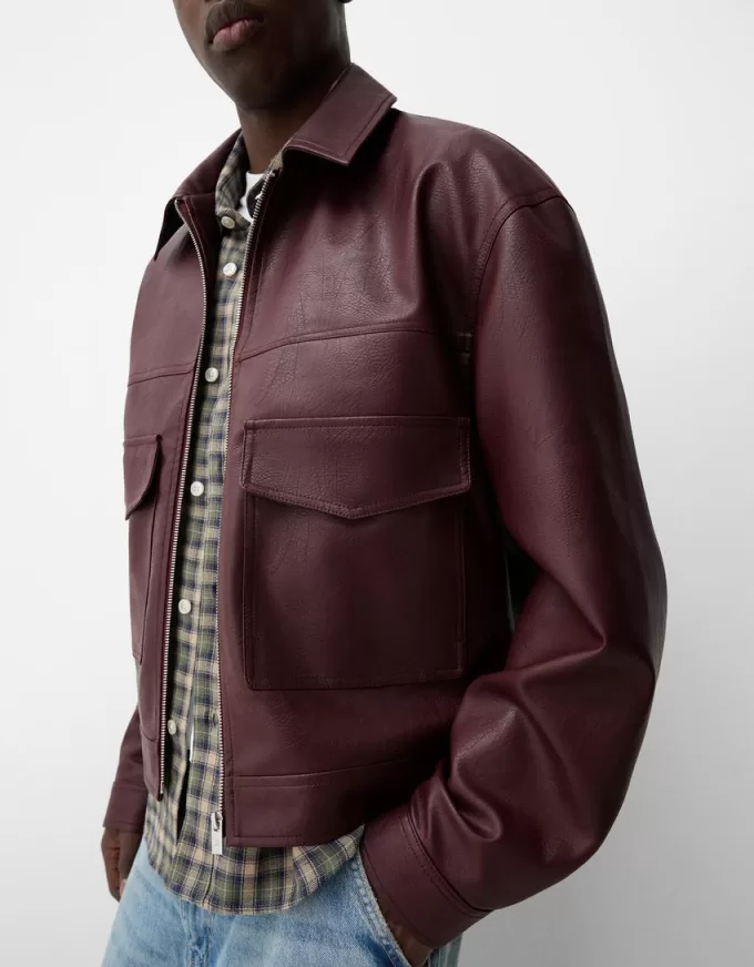 Leather effect jacket