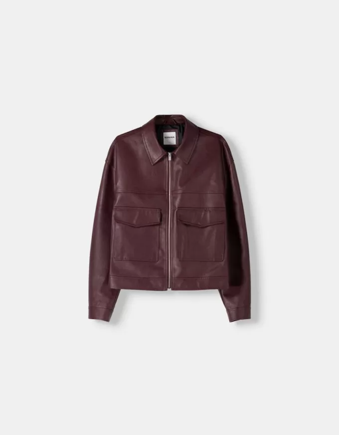 Leather effect jacket