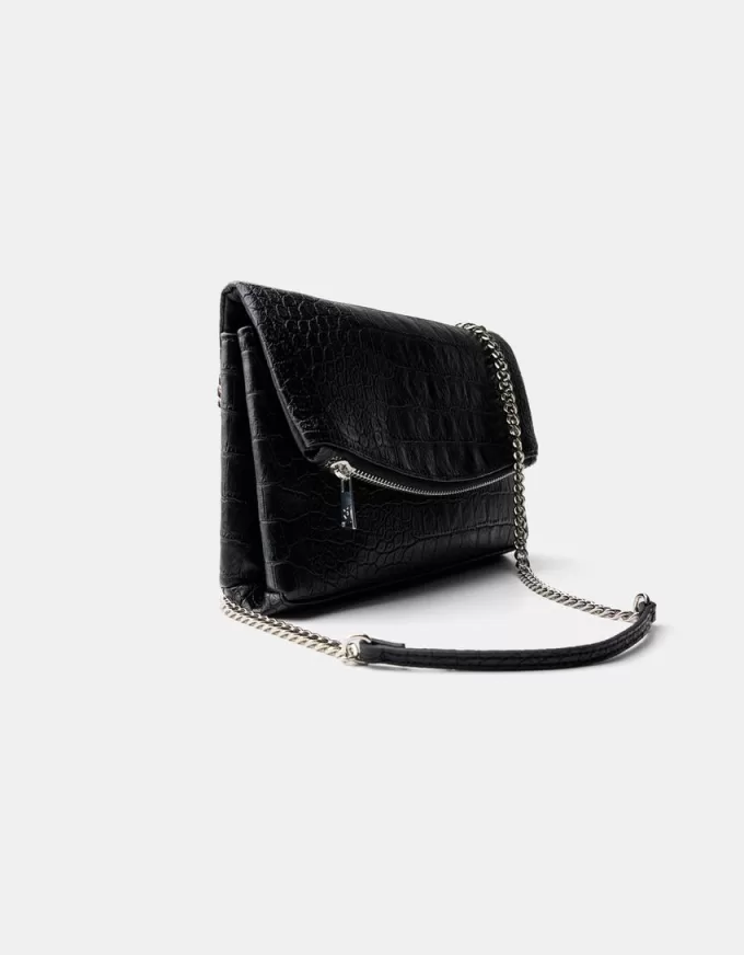 Leather effect mini bag with chain Leather effect mini bag with chain