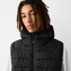 Lightweight puffer vest with hood