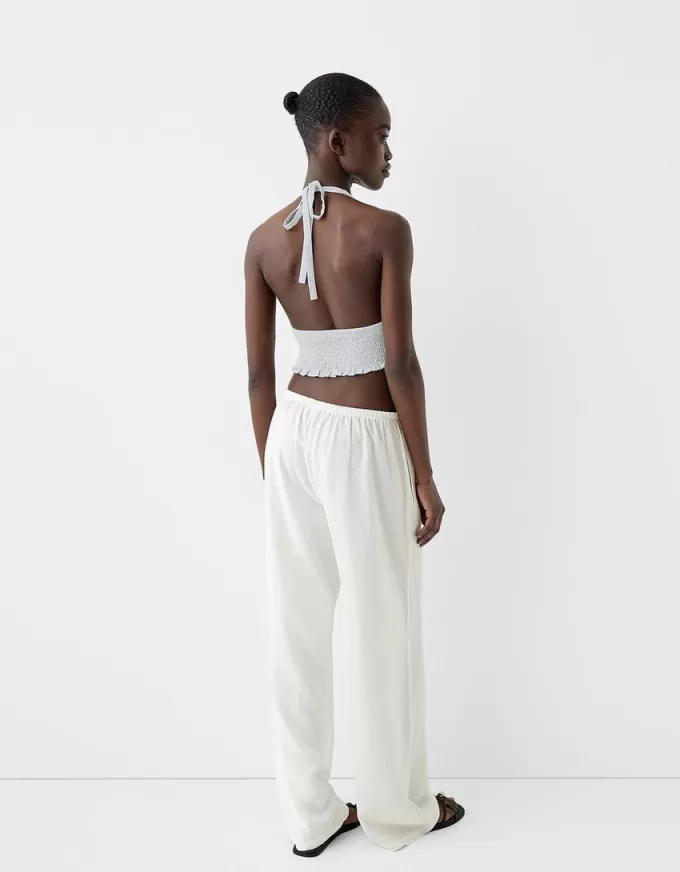 Linen blend crop top Linen blend crop top