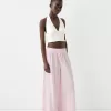 Linen blend halterneck crop top Linen blend halterneck crop top