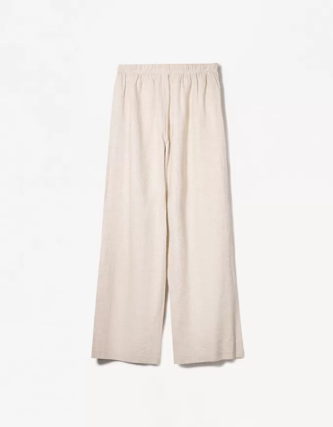 Linen blend pants with an elastic waistband Linen blend pants with an elastic waistband