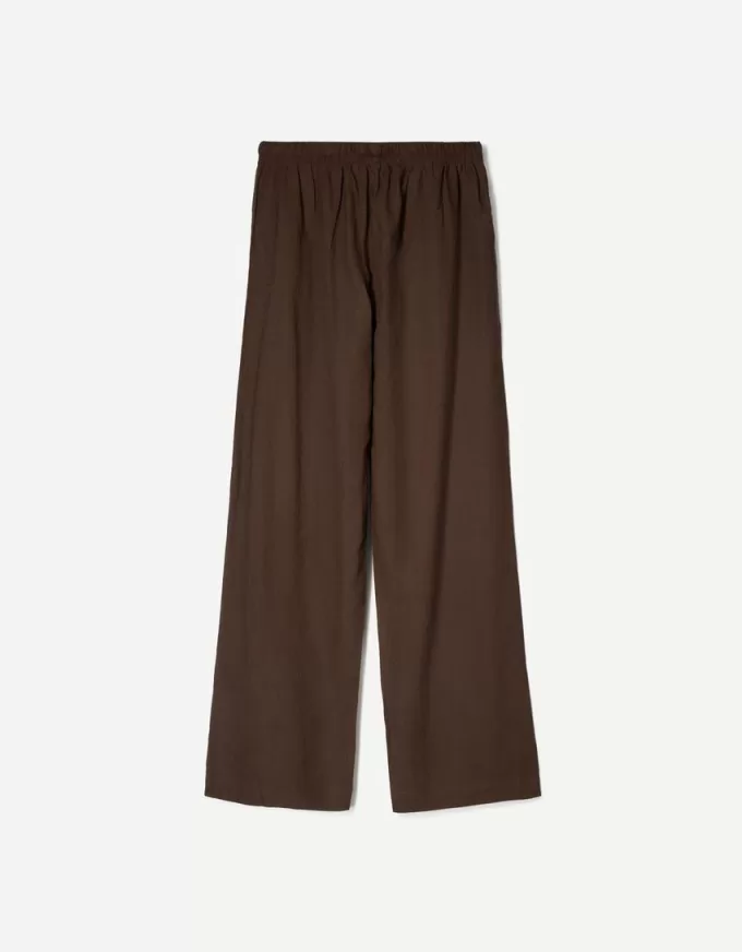 Linen blend pants with an elastic waistband Linen blend pants with an elastic waistband