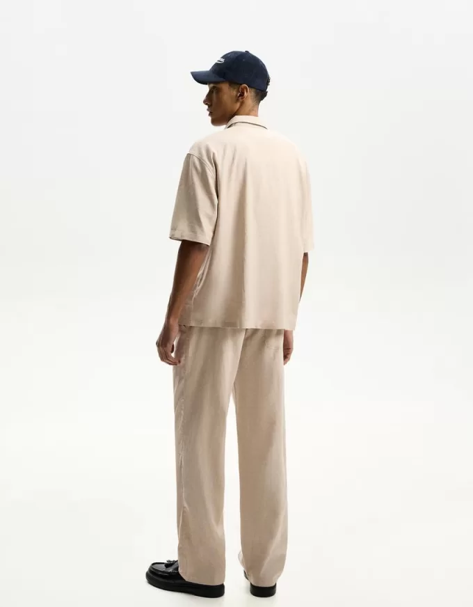 Linen blend wide-leg sweatpants Linen blend wide-leg sweatpants