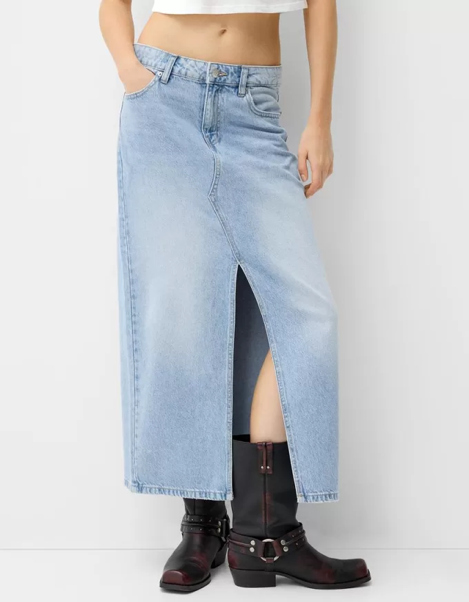 Long denim skirt Long denim skirt