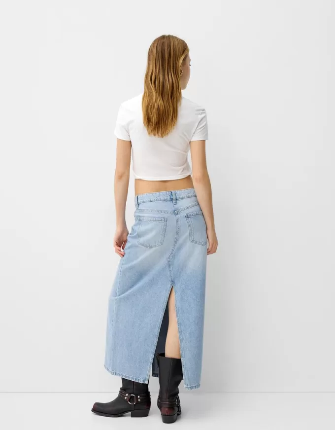 Long denim skirt Long denim skirt