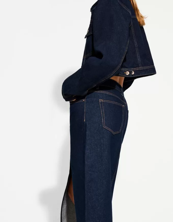 Long denim skirt Long denim skirt