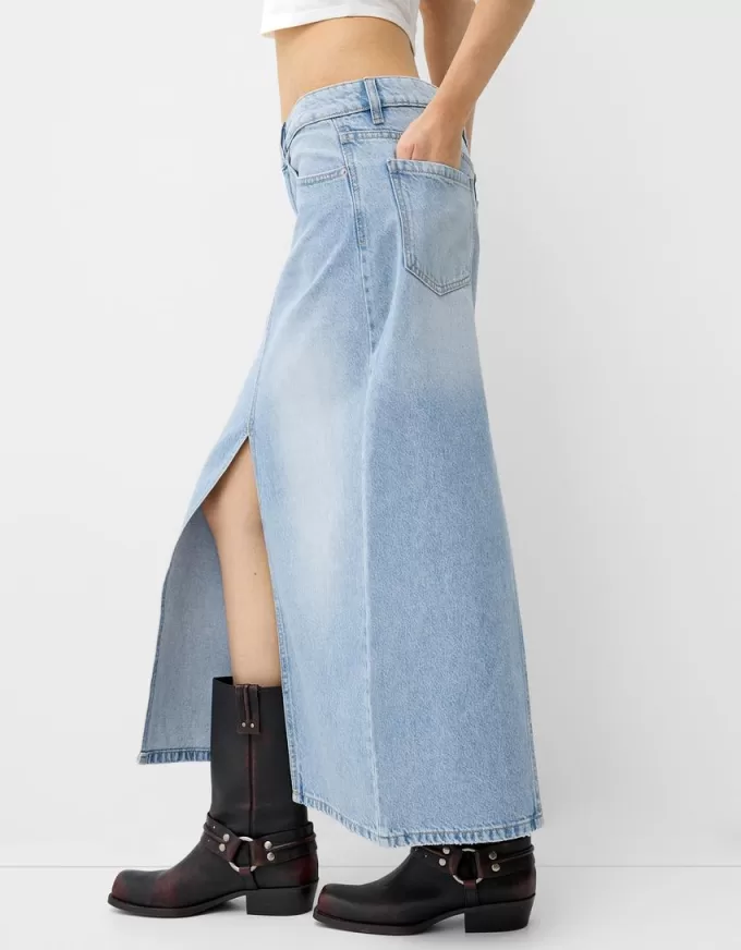 Long denim skirt Long denim skirt