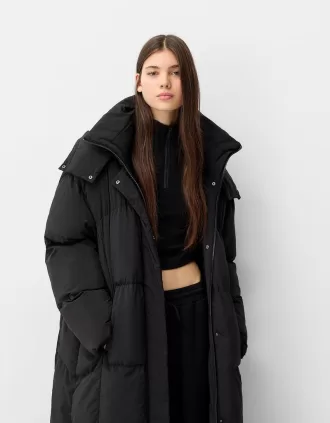 Long puffer coat