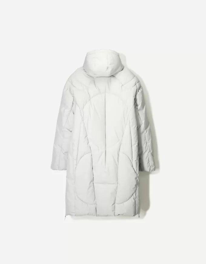 Long puffer coat with hood Long puffer coat with hood