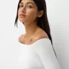 Long sleeve Bardot neckline T-shirt Long sleeve Bardot neckline T-shirt