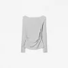 Long sleeve T-shirt with gathered detail Long sleeve T-shirt with gathered detail