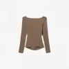 Long sleeve T-shirt with gathered detail Long sleeve T-shirt with gathered detail