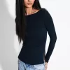 Long sleeve T-shirt with gathered detail Long sleeve T-shirt with gathered detail