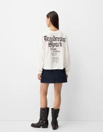 Long sleeve T-shirt with print