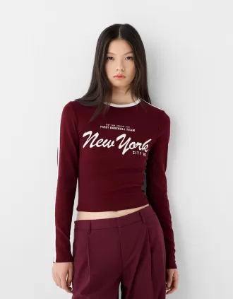 Long sleeve T-shirt with print