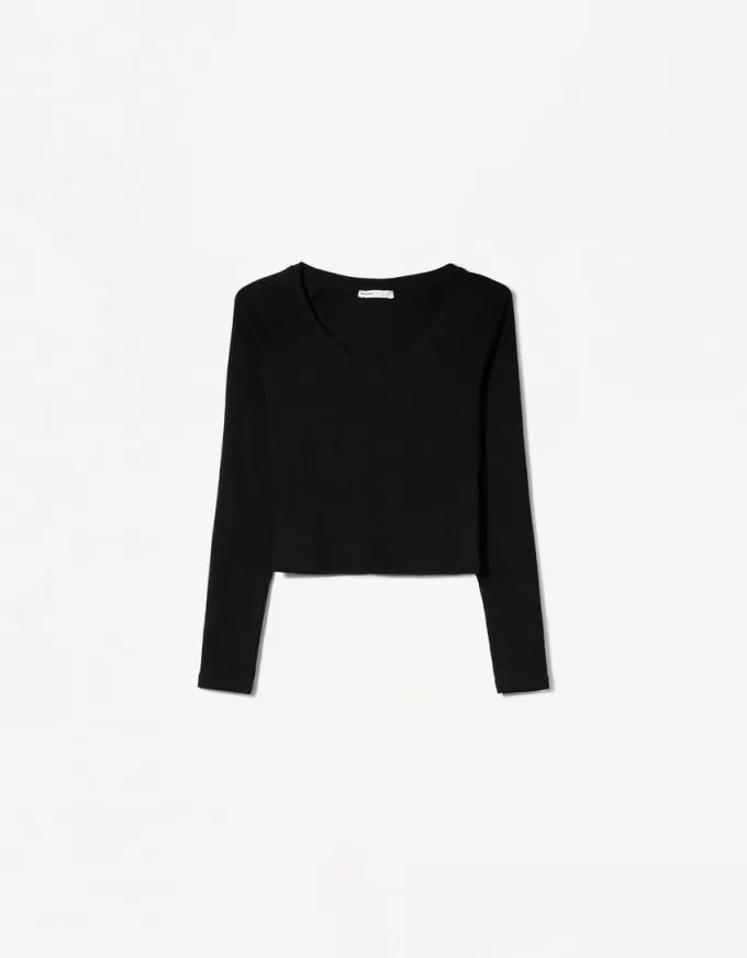 Long sleeve V-neck T-shirt Long sleeve V-neck T-shirt