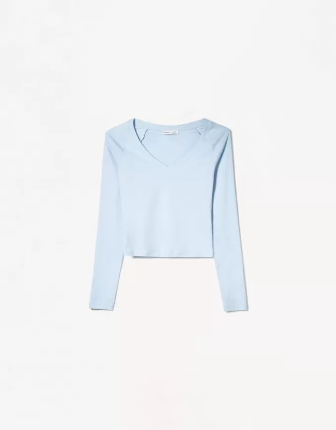 Long sleeve V-neck T-shirt Long sleeve V-neck T-shirt