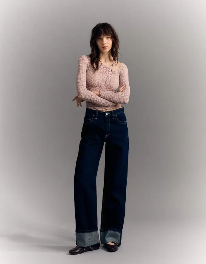 Long sleeve asymmetric T-shirt Long sleeve asymmetric T-shirt